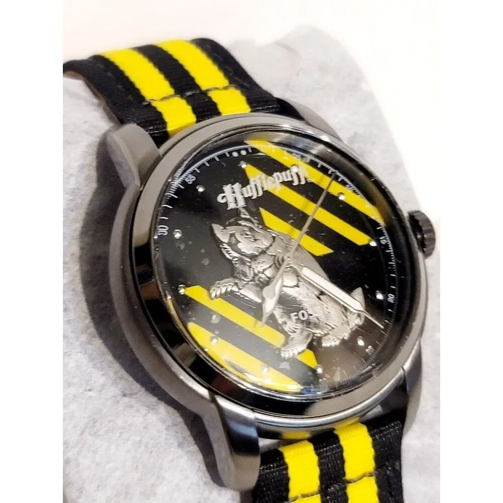 FOSSIL Harry Potter 3-Hand Hufflepuff Ltd Ed Nylon Watch Collectible #1436 NWT